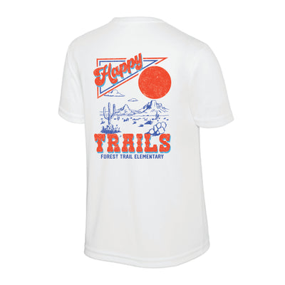 The Happy Trails | Youth White Performance Tee
