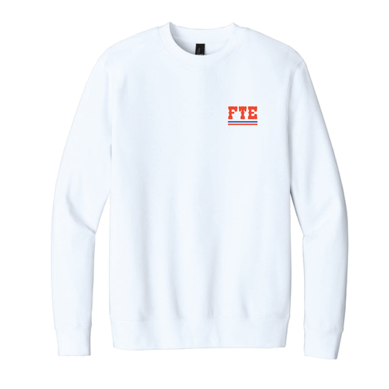 The Happy Trails | Adult White Crewneck Sweatshirt
