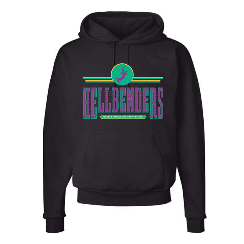 The Hellbenders Stripes | Black Hooded Sweatshirt