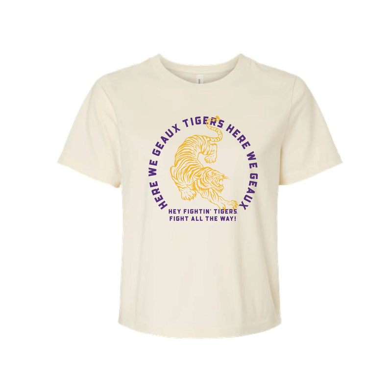 The Here We Geaux Tigers Arch | Natural Tee