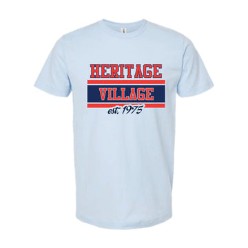 The Heritage Village EST | Baby Blue Oversized Tee