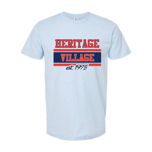 The Heritage Village EST | Baby Blue Oversized Tee