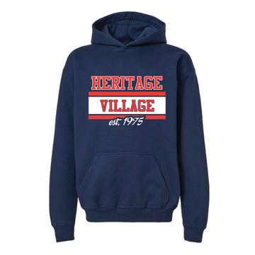 The Heritage Village EST | Navy Youth Hooded Sweatshirt