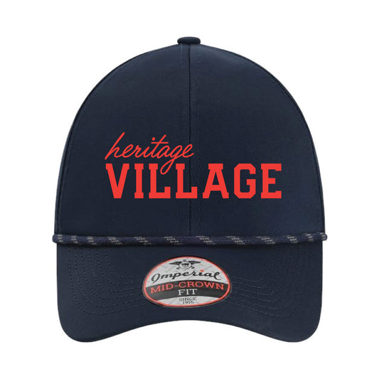 The Heritage Village Hat | Embroidered Navy Hat