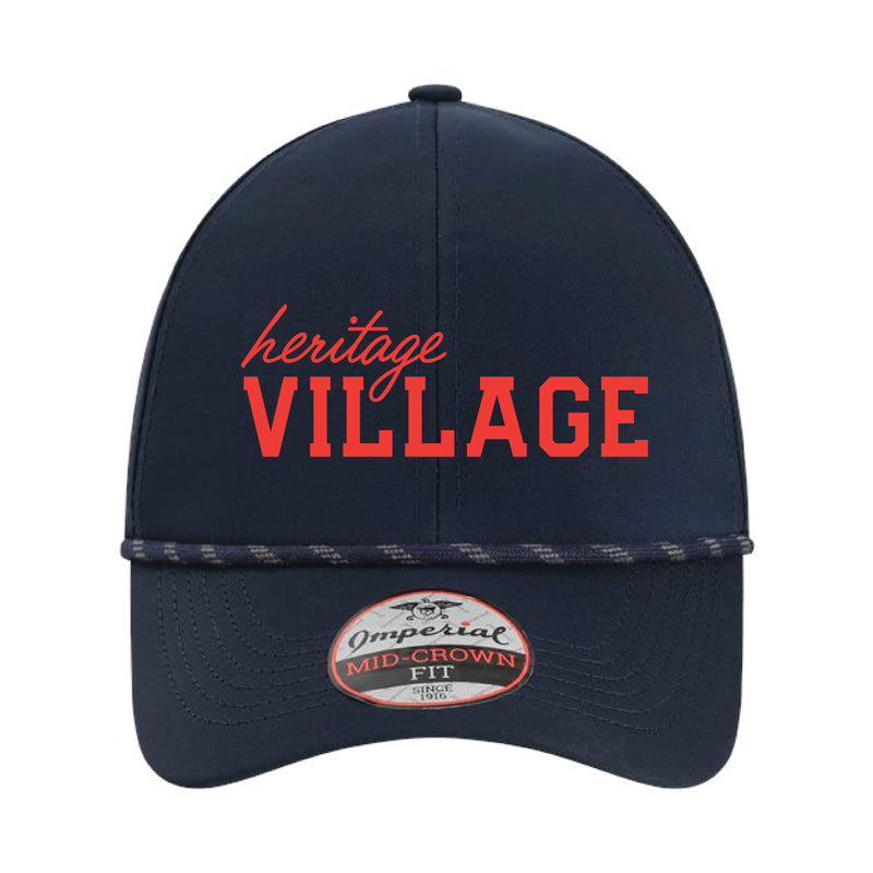 The Heritage Village Hat | Embroidered Navy Hat