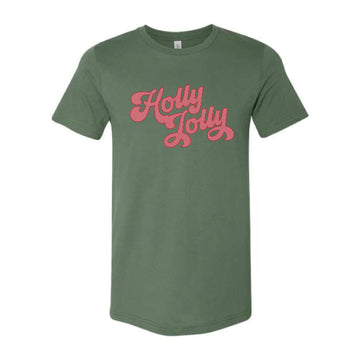 The Holly Jolly Stripes | Adult Pine Tee