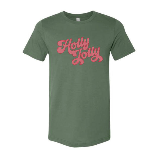 The Holly Jolly Stripes | Adult Pine Tee