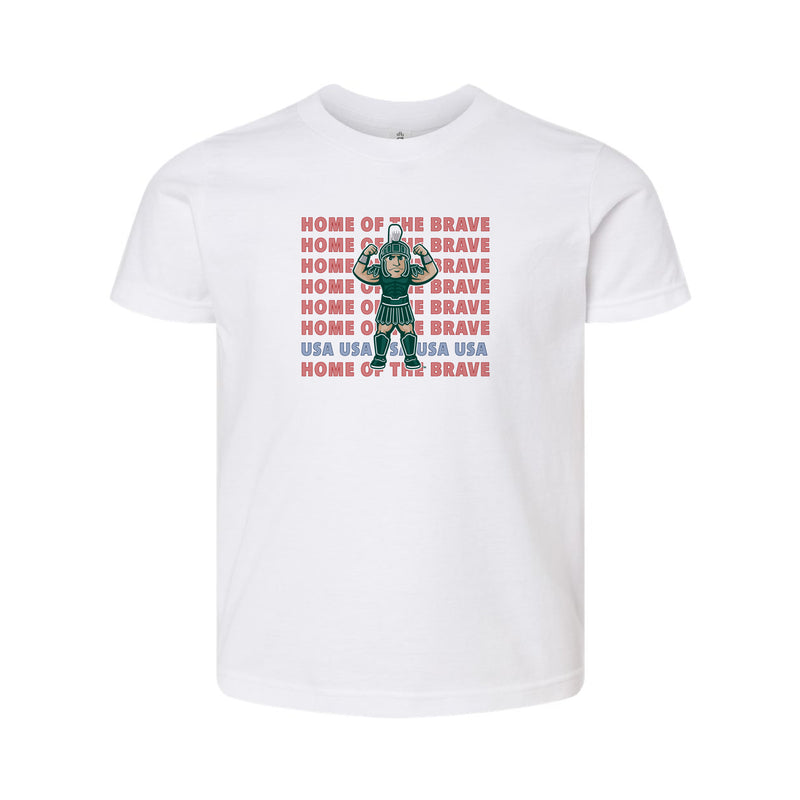 The USA Pledge Sparty | Youth White Tee
