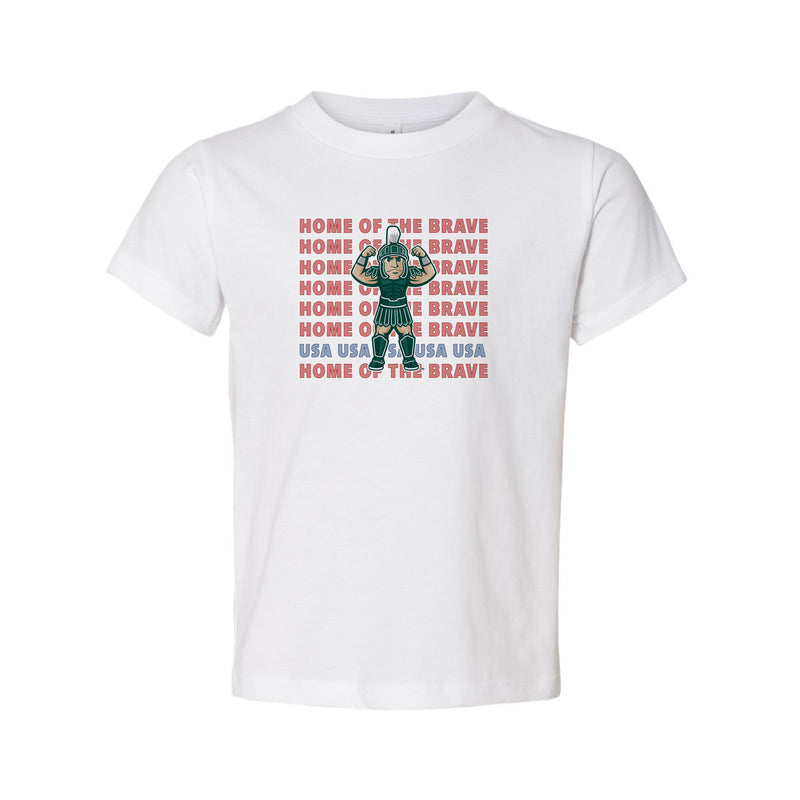 The USA Pledge Sparty | Toddler White Tee