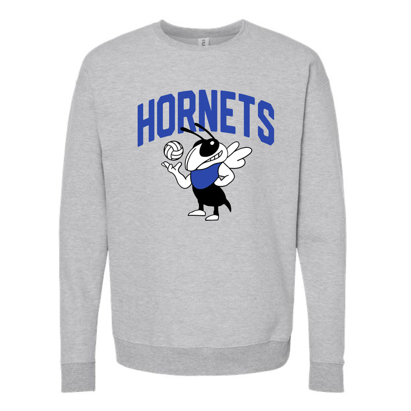 The Volleyball Hornet | Heather Grey Oversized Crewneck Sweatshirt