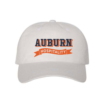 The Hospitality Banner | Embroidered Adult White Dad Hat