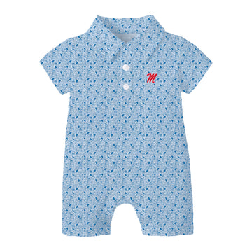 The James Romper Ole Miss | Powder Blue