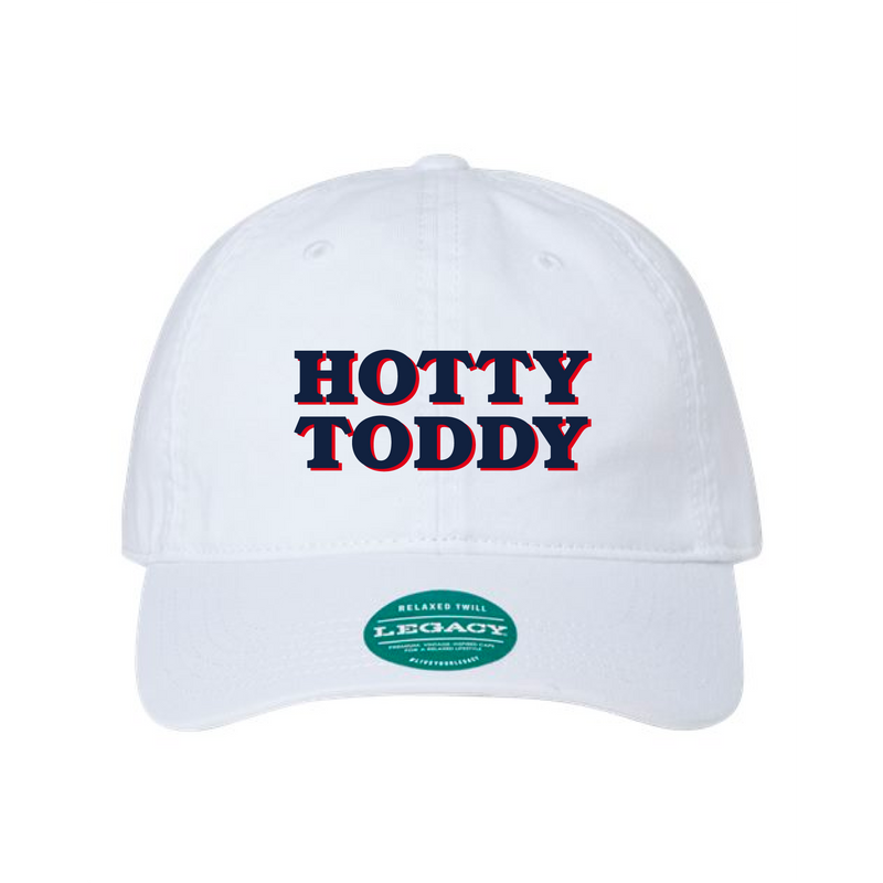 The Hotty Toddy Block Embroidered | White Legacy Dad Hat