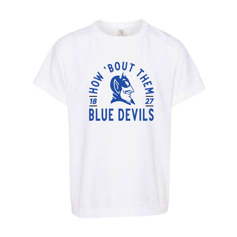 The How Bout Them Blue Devils | White Youth Tee