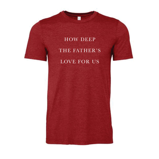 The How Deep | Adult Heather Canvas Red Tee