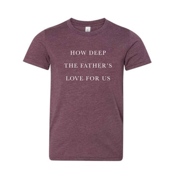 The How Deep | Youth Heather Maroon Tee
