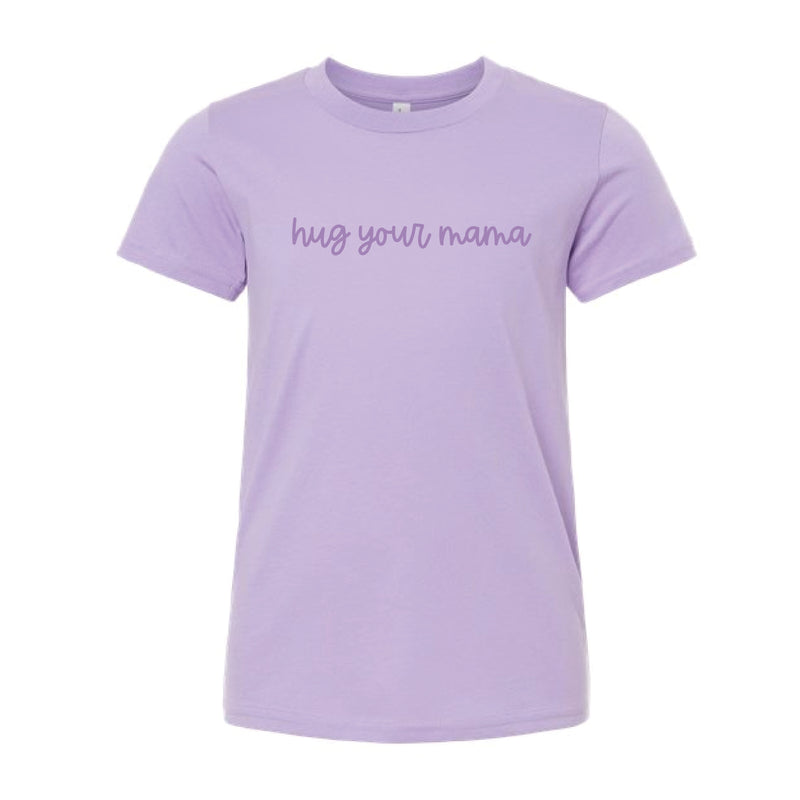 The Hug Your Mama Script | Dark Lavender Youth Tee