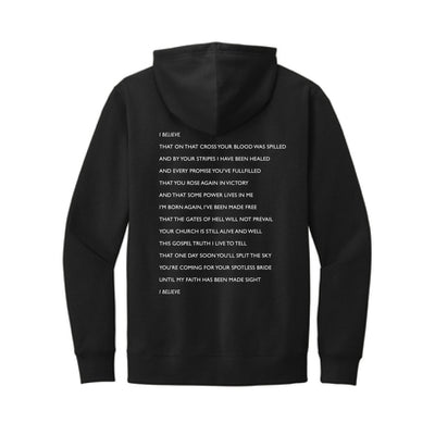 The I Believe | Adult Black Fleece Hoodie