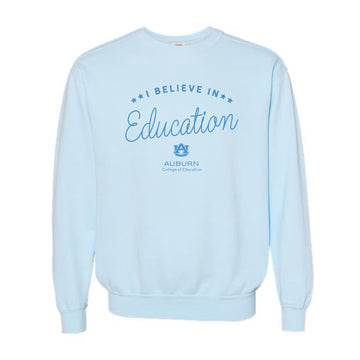The I Believe In Education | Adult Chambray Sweatshirt