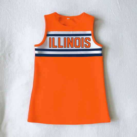 The Illinois | Orange Classic Cheer Dress