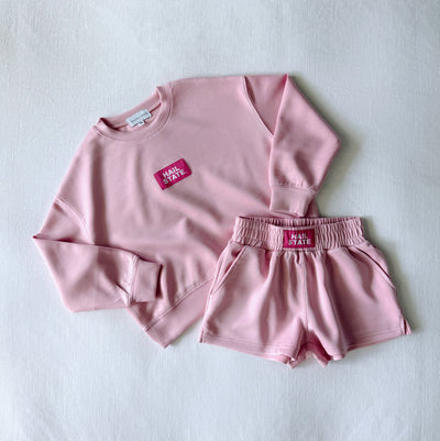 The Light Pink Ava Airy Shorts | Hail State Woven Label