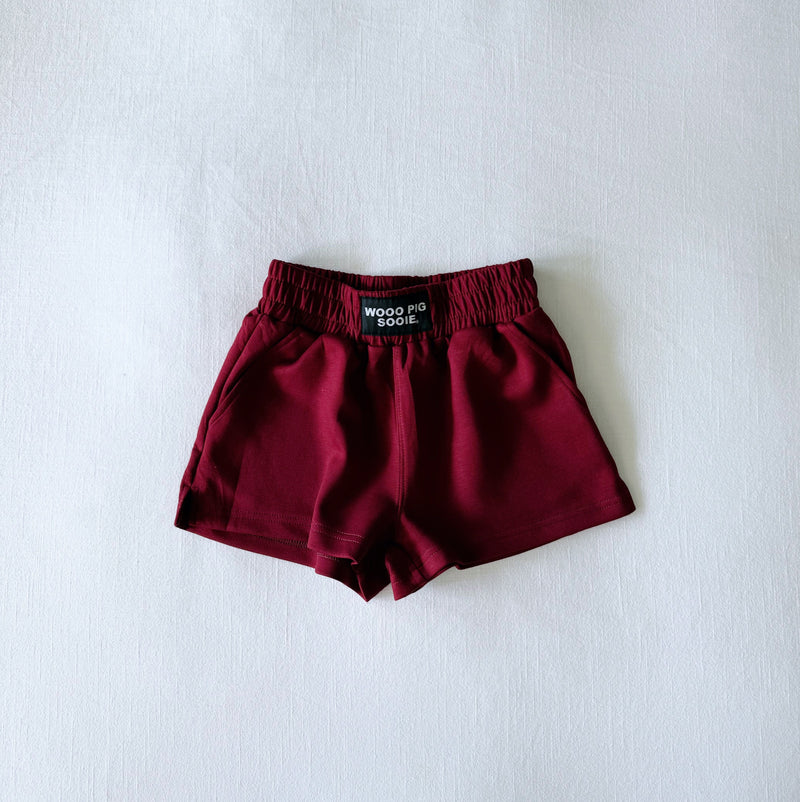 The Youth Crimson Ava Airy Shorts | Woo Pig Sooie Woven Label