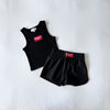 The Liz Nylon Shorts Wreck Em Tech Woven Label | Black