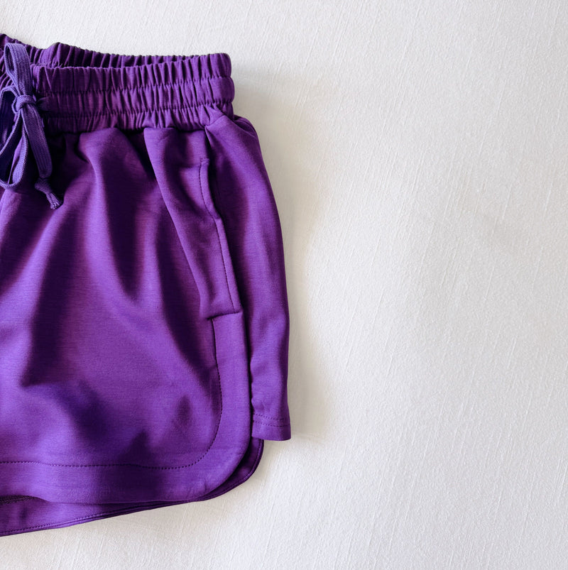 The Youth Purple Kristen Lounge Shorts | North Alabama Woven Label