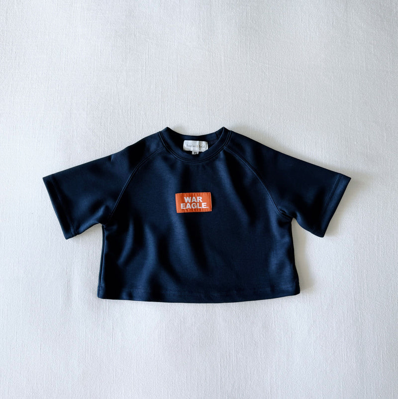 The Youth Navy Kristen Airy Top | War Eagle Woven Label