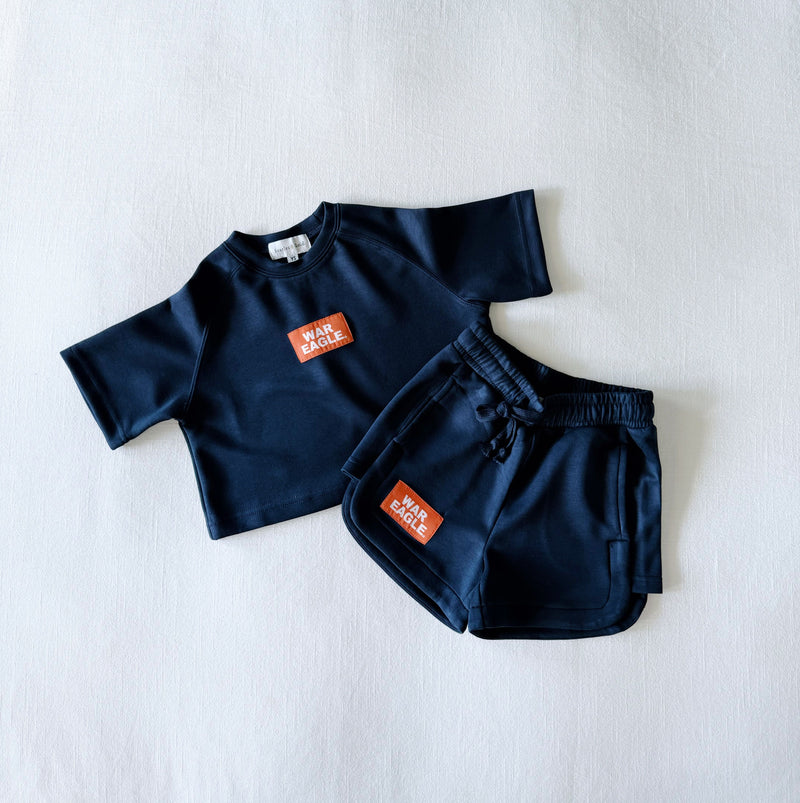 The Youth Navy Kristen Lounge Shorts | War Eagle Woven Label