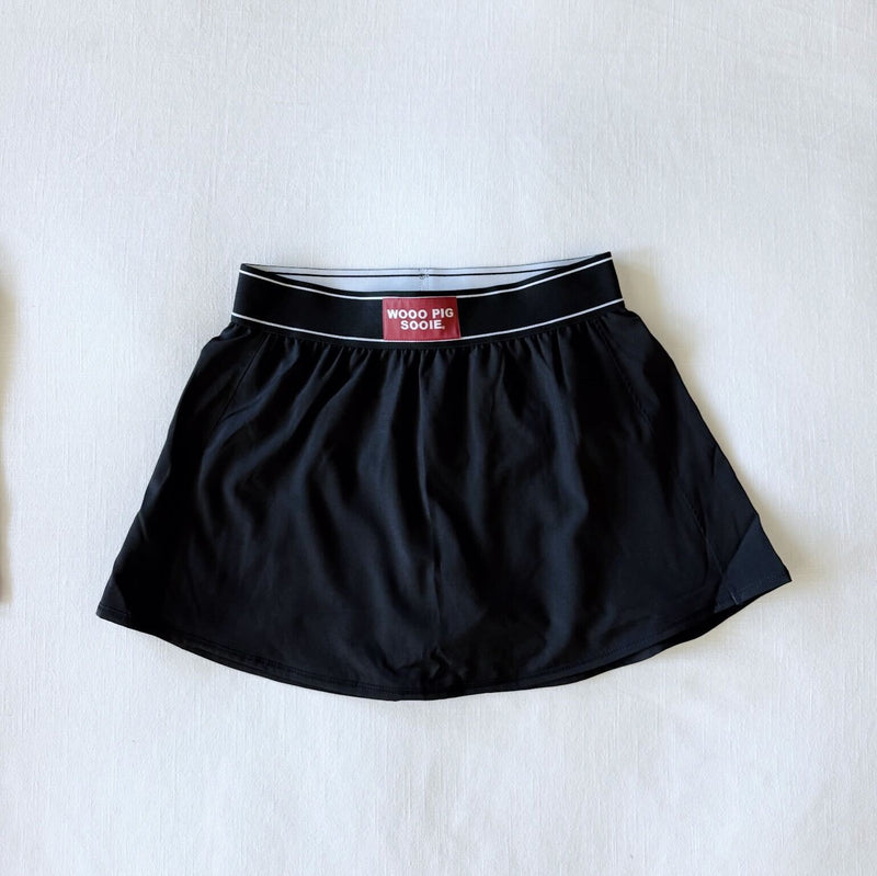 The Black Alli Airy Tennis Skirt | Woo Pig Sooie Woven Label