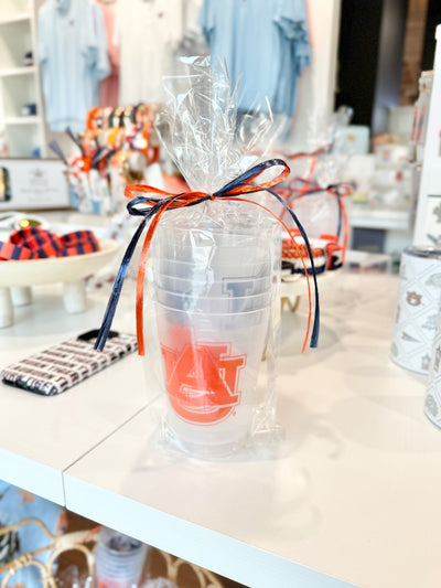 The AU Cup Set | Orange and Blue - Set of 6