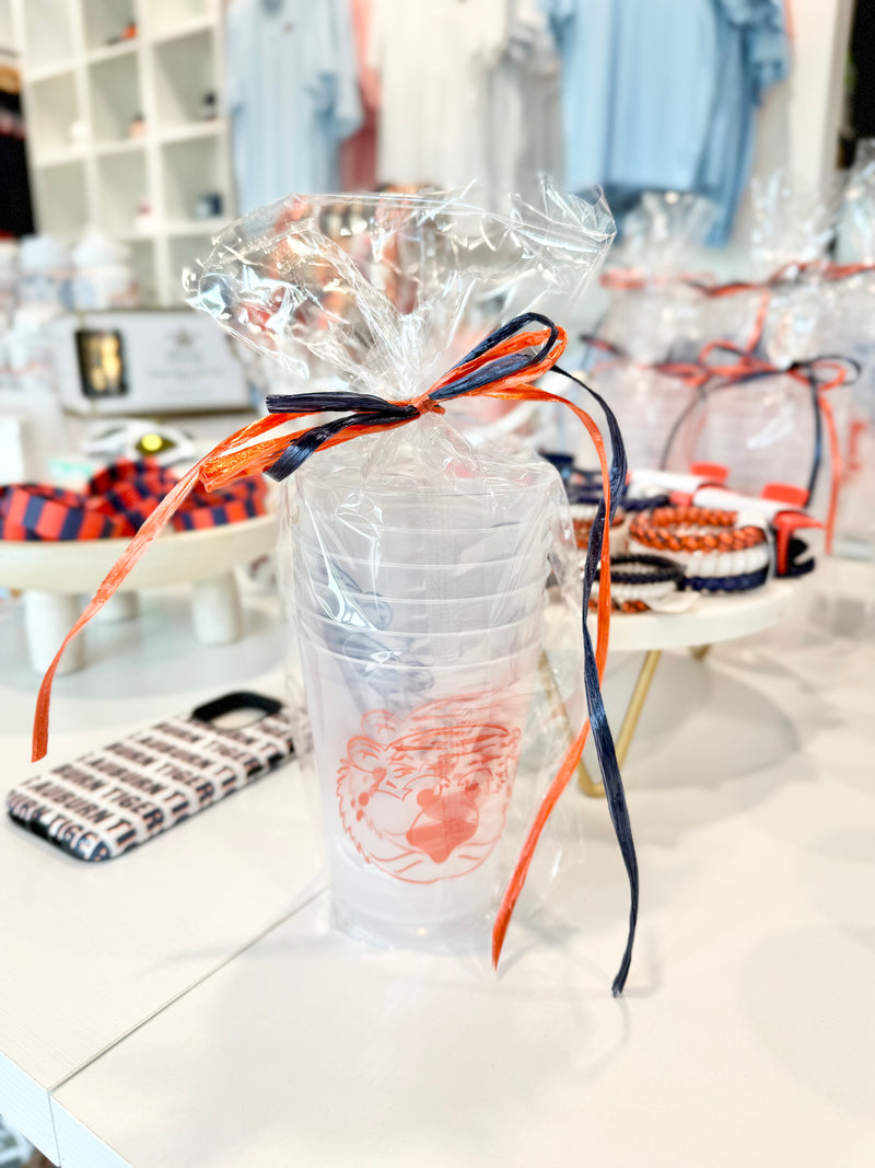 The Aubie Cup Set | Orange and Blue - Set of 6