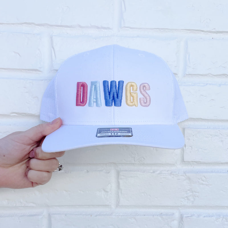 The Dawgs Multicolor 3D Puff | White Richardson Trucker Cap