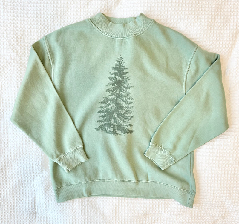 The Christmas Pine | Light Green Mock Neck