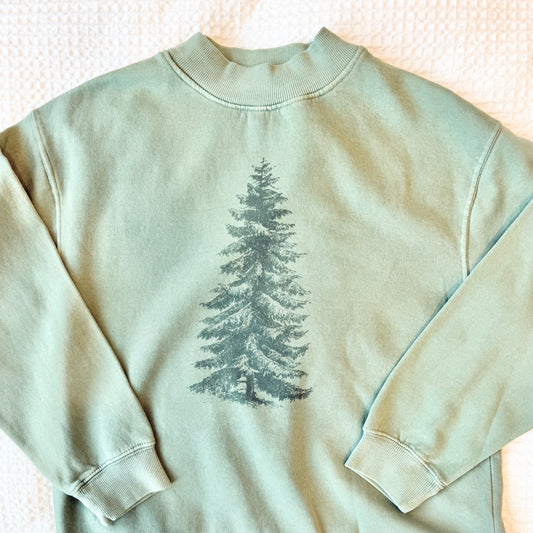 The Christmas Pine | Light Green Mock Neck