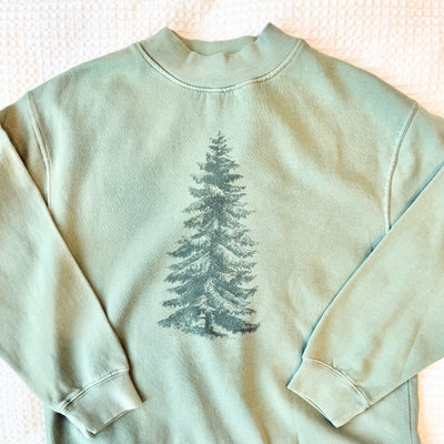 The Christmas Pine | Light Green Mock Neck