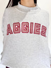 The Mallory Mockneck Texas A&M Gingham | Ash