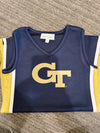 The Georgia Tech | Navy Power Stripe V-Neck Cheer Dress *LOGO MISPRINT*