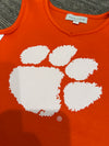 The Clemson University | Orange Power Stripe V-Neck Cheer Dress *LOGO MISPRINT*