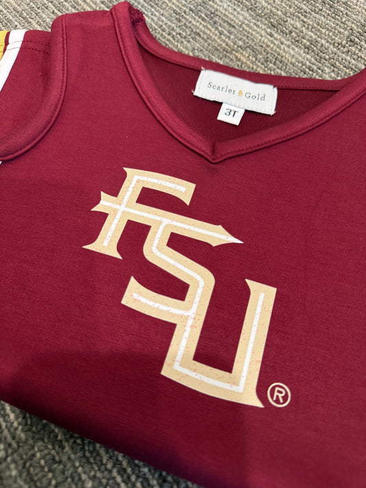 The Florida State University | Garnet Power Stripe Dress *LOGO MISPRINT**