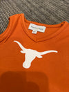 The University of Texas | Burnt Orange Power Stripe V-Neck Cheer Dress *LOGO MISPRINT*