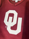 The University of Oklahoma | Deep Red Power Stripe V-Neck Cheer Dress *LOGO MISPRINT*