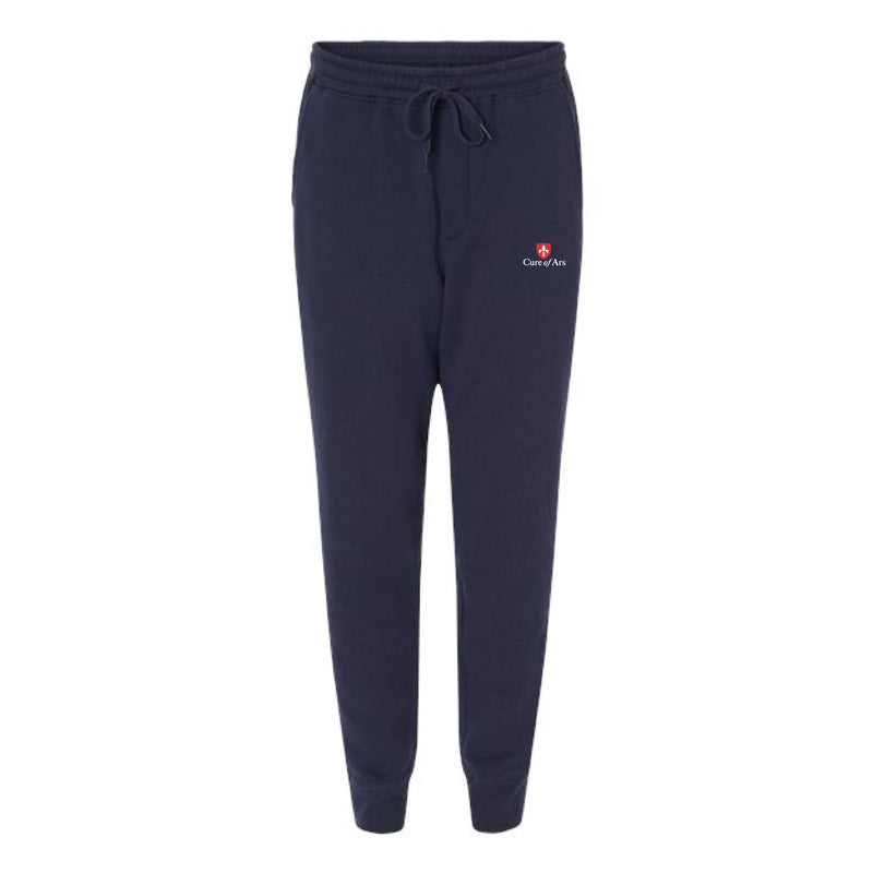 The Curé of Ars Logo | Navy Fleece Joggers