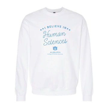 The I believe in Human Sciences | Adult White Crewneck Sweatshirt