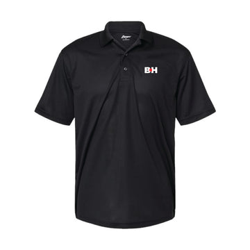 The Icon Logo | Embroidered Short Sleeve Black Polo