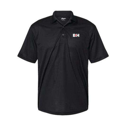 The Icon Logo | Embroidered Short Sleeve Black Polo