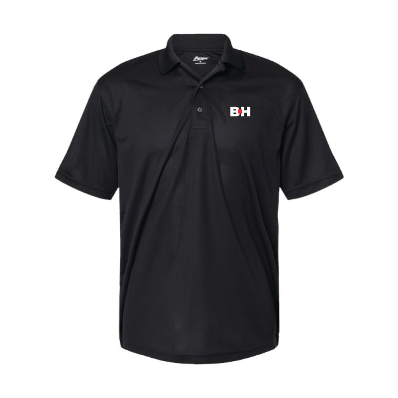 The Icon Logo | Embroidered Short Sleeve Black Polo