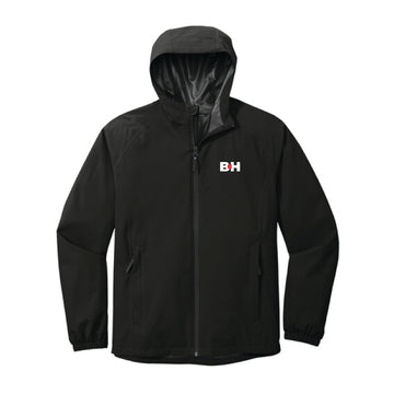 The Icon Logo | Embroidered Black Rain Jacket