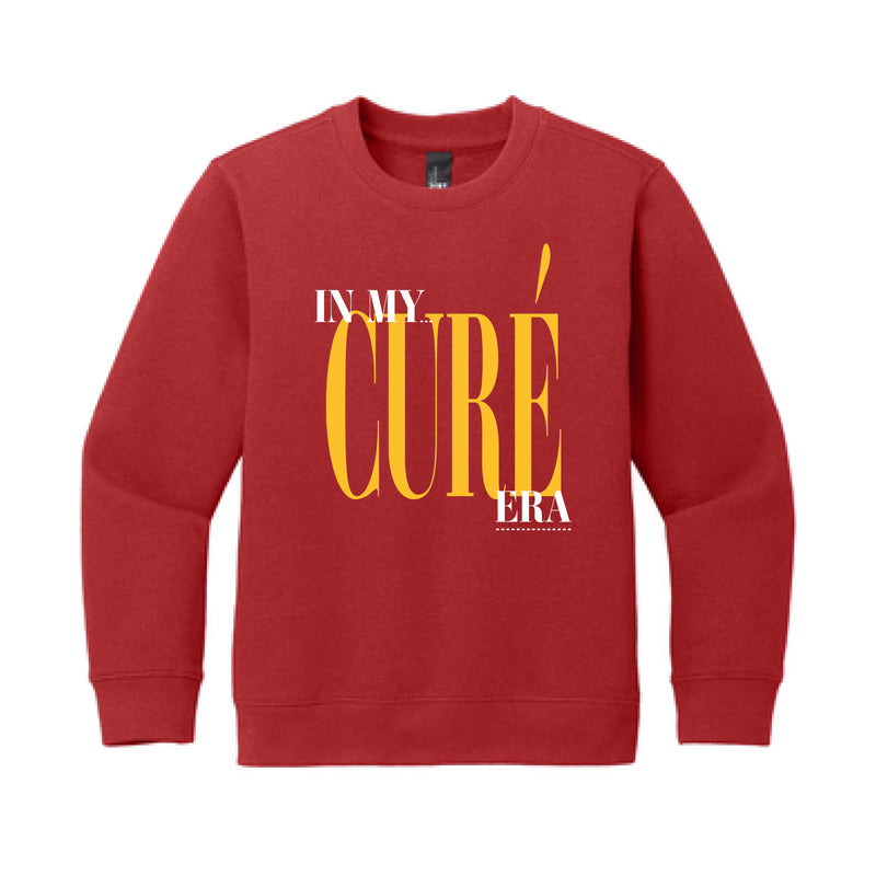 The In My Curé Era | Classic Red Youth Fleece Crew